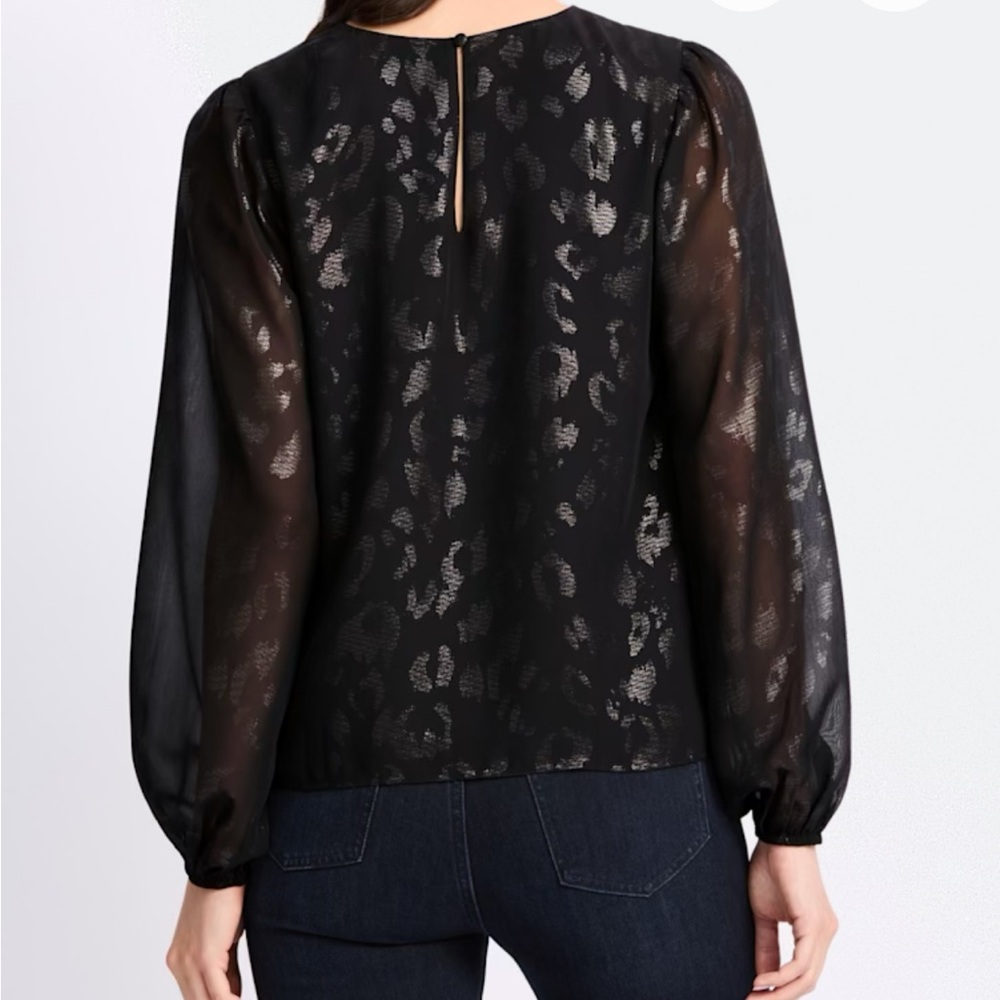 Nine Britton Black Patterned Blouse - image 2